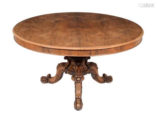 A Victorian rosewood circular centre table
