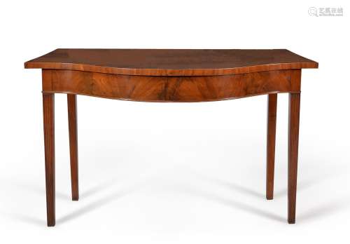 A George III mahogany serpentine fronted serving table, circa 1780