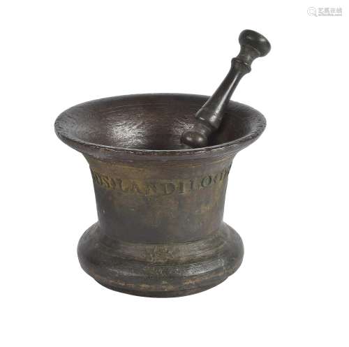 A large Welsh George III bronze mortar by David Edwards