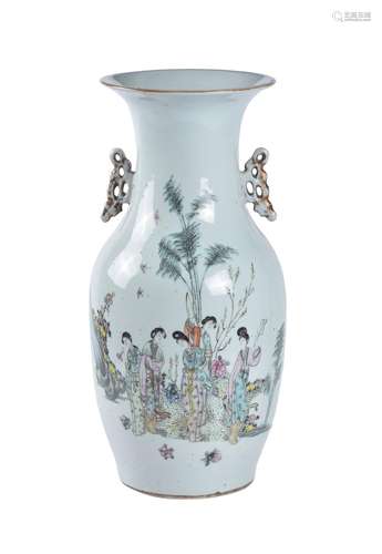 A Chinese famille rose vase