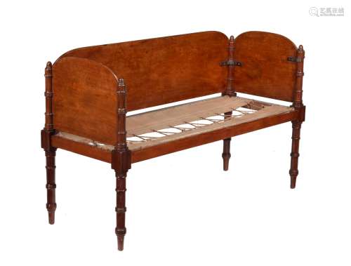 A late Regency mahogany campaign sofa