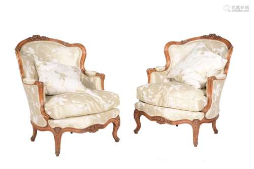 A pair of French armchairs