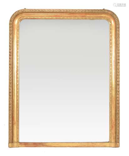 A Victorian giltwood and composite overmantel mirror