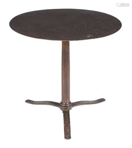 A wrought iron table