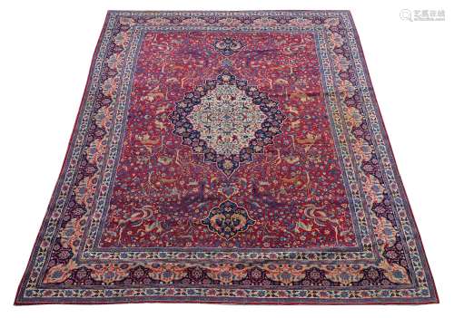 A Kirman or Isfahan carpet
