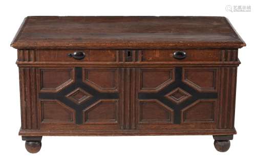 A James II oak coffer