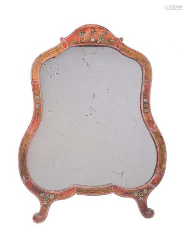 A painted softwood easel dressing table mirror
