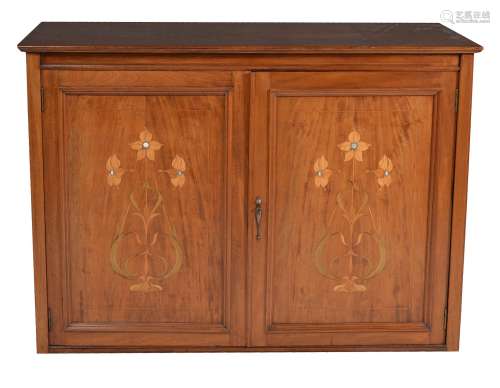 A mahogany collector's specimen cabinet