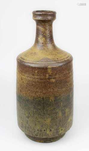 Ellwanger, Volker (geb. Baden-Badn 1933), Studiokeramik Art Pottery - flaschenförmige Vase, braun