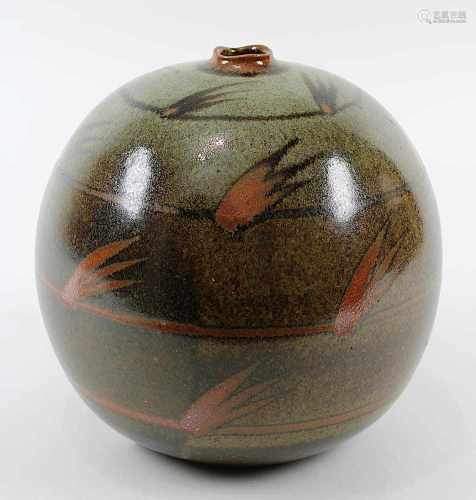 Kerstan, Horst (Frankfurt a. M. 1941 - 2005 Kandern), Studiokeramik Art Pottery - Kugelvase,