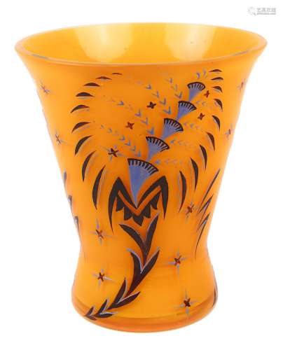 Loetz Art-Déco Tango Vase, Klostermühle Böhmen um 1920, Dekor wohl Adolf Beckert (Böhmisch Leipa