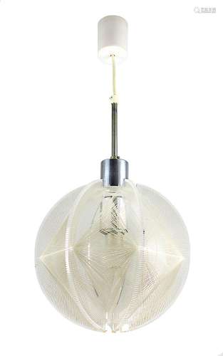 Secon, Paul (Philadelphia 1916 - 2007 Rochester), Deckenlampe, Konstruktion aus Plexiglas und