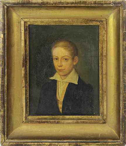 Porträtmaler 19. Jh., Porträt des Maximilian von Madroux (1820 - 1877) als Knabe, als