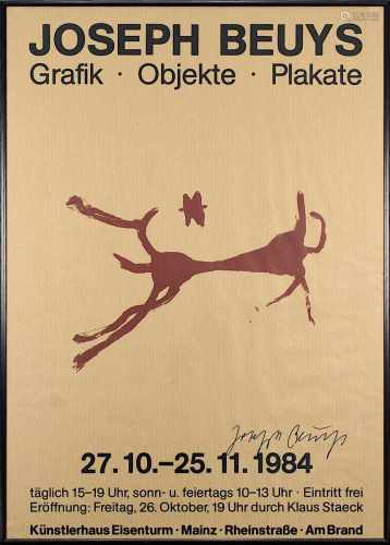 Beuys, Joseph (Krefeld 1921 - 1986 Düsseldorf), Plakat zur Ausstellung Künstlerhaus Eisenturm Mainz