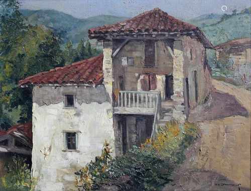 Lambrecht, William Adolphe (Orientalist, Frankreich 1876 - 1940), Blick auf Haus und Landschaft wohl