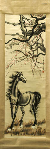 A HORSE PATTERN PAINTING BY XUBEIHONG