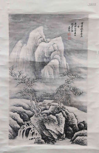 A LANDSCAPE PATTERN PAINTING BY WANGXUEQI