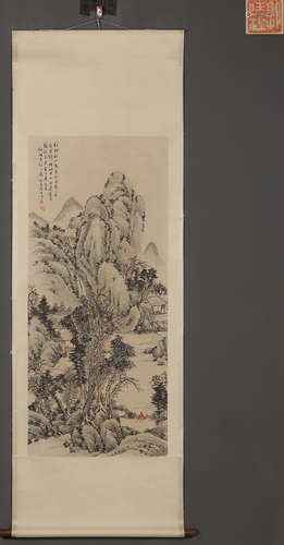 A LANDSCAPE PATTERN PAINTING BY GUOWEIQU