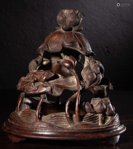 A BAMBOO CARVED CENSER