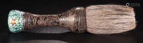 A ZITAN WOOD&CLOISONNE WRITING BRUSH