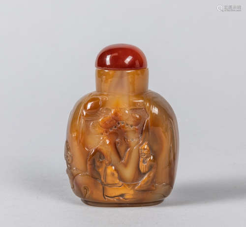 Chinese Camero Agate Snuff Bottle