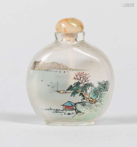 Large Chinese Inside Painting Snuff Bottle