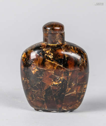 Large Chinese Antique Amber Snuff Bottle