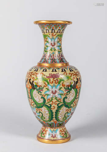 Japanese Antique Meiji Period Cloisonne Cabinet Vase