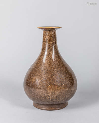 Large Korean Old Brown Glazed Porcelain Vase