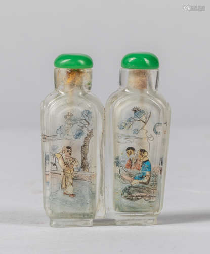 Chinese Double Inside Painted Snuff Bottle