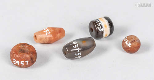 Group Of Tibetan Antique Agate Beads