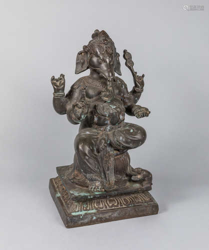 Indian Bronze Figure Ganesha