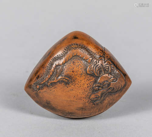 19th Japanese Antique Boxwood Netsuke