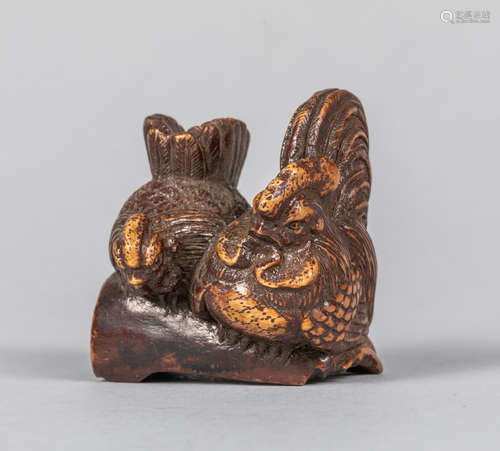 19th Japanese Antique Boxwood Netsuke