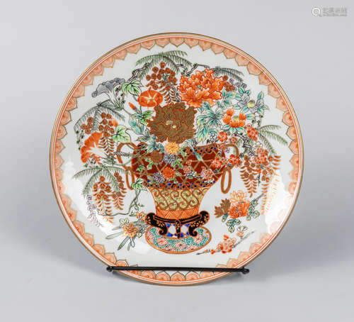 Japanese Old Gilt Famille Rose Porcelain Plate