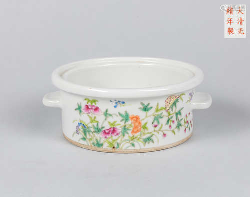 Chinese Antique Famille Rose porcelain Brush Washer