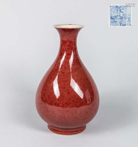 19th Chinese Antique Ox-blood Glazed Porcelain Vase