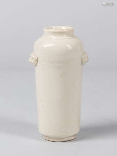 Chinese Old Blanc De Porcelain Cabinet Vase