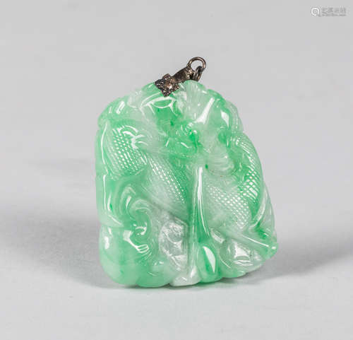 Chinese Export Jadeite Stone Pendant