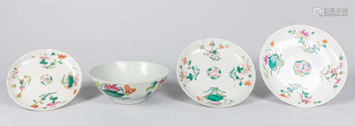 Set of Chinese Antique Porcelain Plate & Bowl