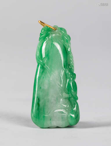 Chinese Export Apple Green Color Jadeite Stone, 24k Link