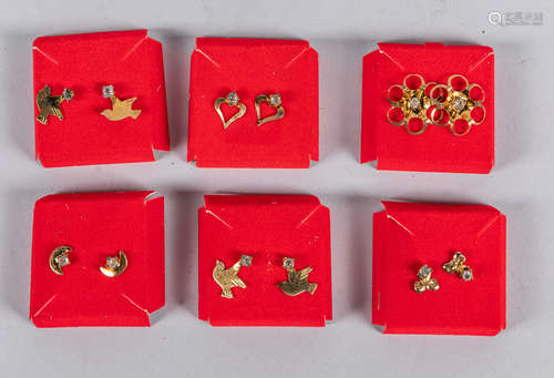 Collection of Gilt Earrings