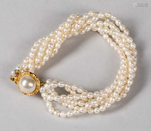 Vintage Pearl Bangle Bracelet