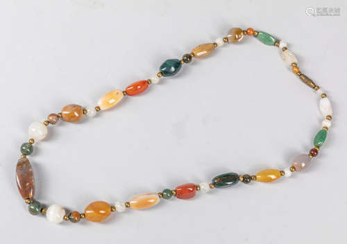 Collectible Fashion Cameo Agate Beads Necklace