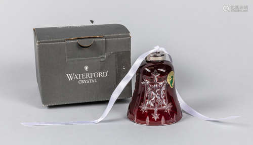 Waterford  Ruby Crystal Bell Ornament