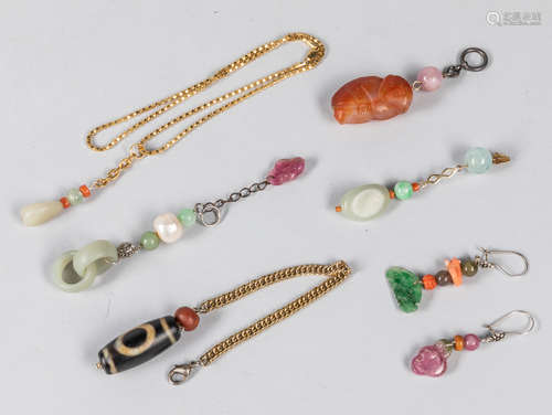 Collection of Chinese Jade & Agate Pendant