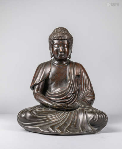 Tall Japanese Old Bronze Buddha