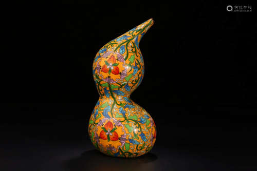 A Chinese Cloisonne Gourd Ornament