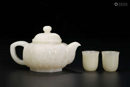 A Set of Chinese Jade Tea Pots