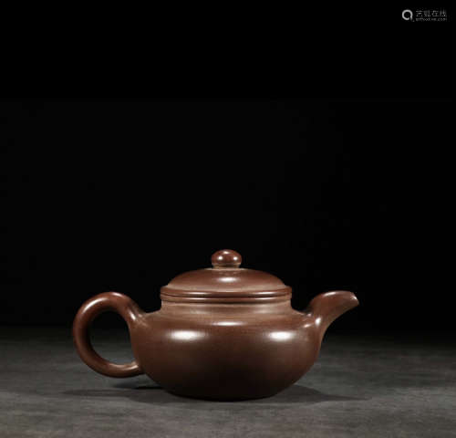 A Chinese Purple Sand Teapot, Cheng Shouzhen Mark
